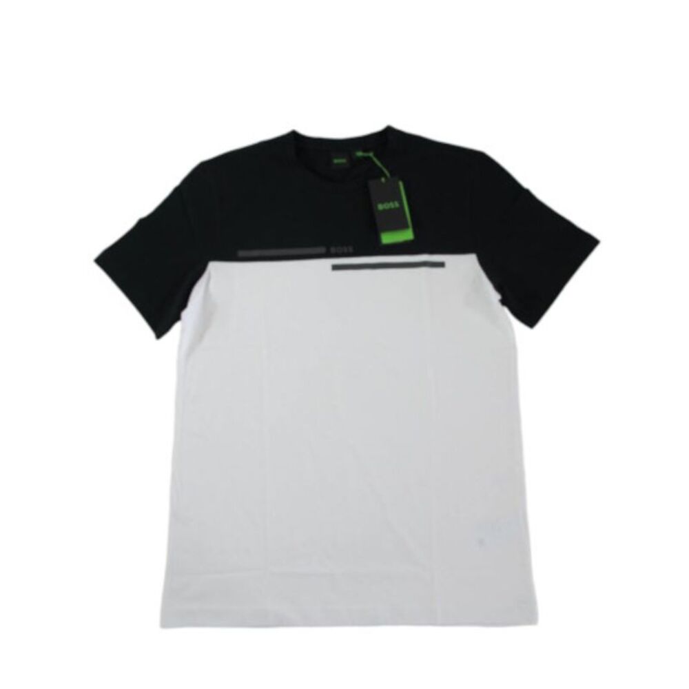 BOSS Mens Black Color Block Classic Fit Stretch T-Shirt XXL